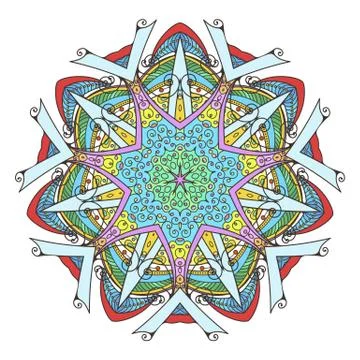 Mandala. Abstract decorative background. Islam, Arabic, oriental, indian, ott Stock Illustration