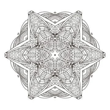 Mandala. Abstract decorative background. Islam, Arabic, oriental, indian, ott Stock Illustration