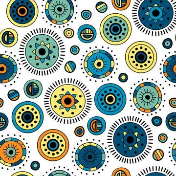 Mandala abstract vector ethnic art. Decorative ornamental seamless pattern Illustrazione stock