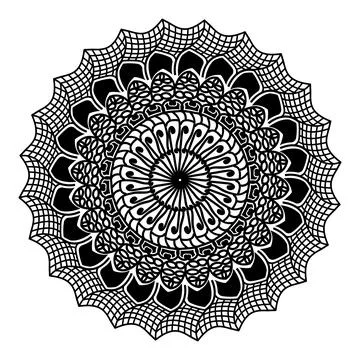 Mandala abstract vector pattern design of arabic style texture art Illustrazione stock