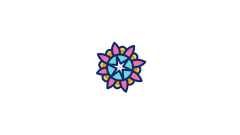 Mandala Animated Icon Stock Footage 320343314