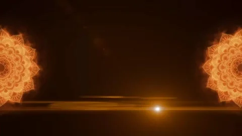 Mandala animation with fire effect background Video stock 330567685