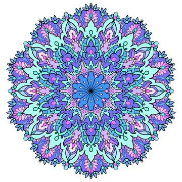 Mandala. Arabic, Indian geometric pattern in a circle. Vector Stock Illustration