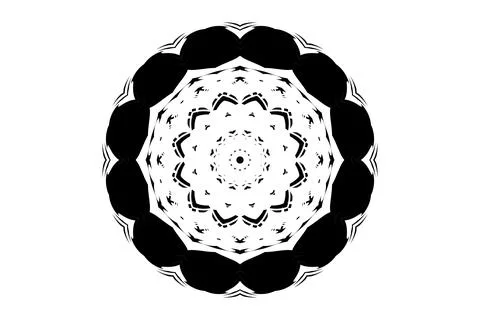 Mandala Art with Central Circle and Radiating Arms Иллюстрация