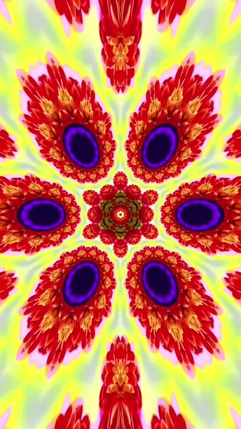 Mandala Art Colorful Circular Pattern With Many Different Colors Video Stock Footage 330767002