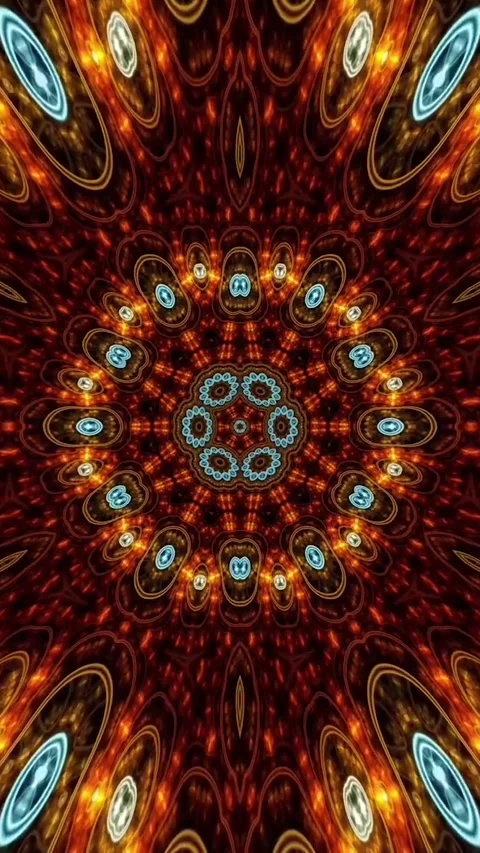 Mandala Art Colorful Circular Pattern With Many Different Colors Video Stock Footage 330767289