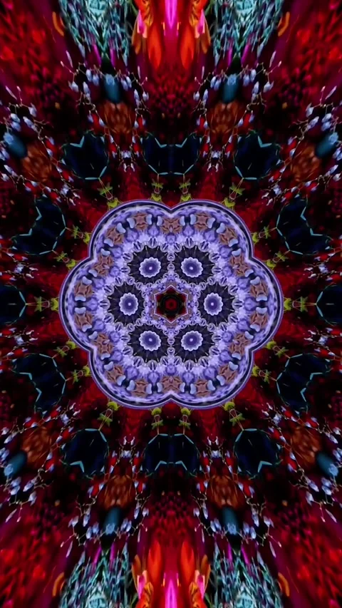 Mandala Art Colorful Circular Pattern With Many Different Colors Video Stock Footage 330767424