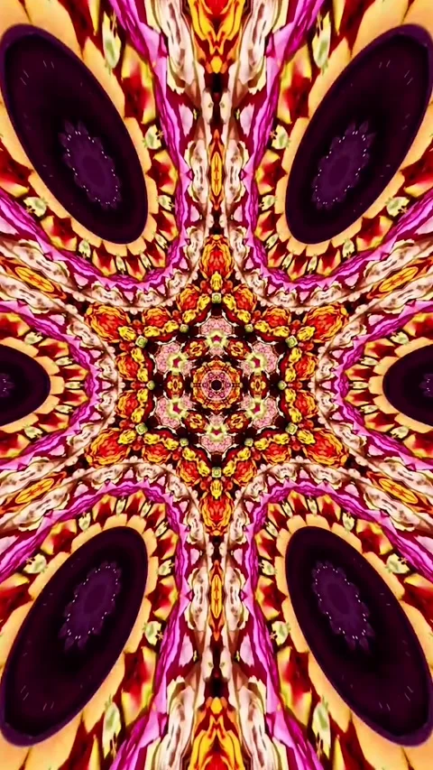 Mandala Art Colorful Circular Pattern With Many Different Colors Video Stock Footage 330767516