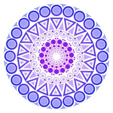 Mandala art design also called rangoli, decorative elements on white backgrou Stock Illustration