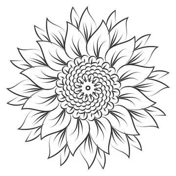 Mandala Art design in circle Stock Illustration