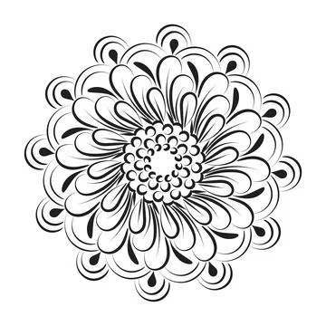 Mandala Art design in circle Stock Illustration