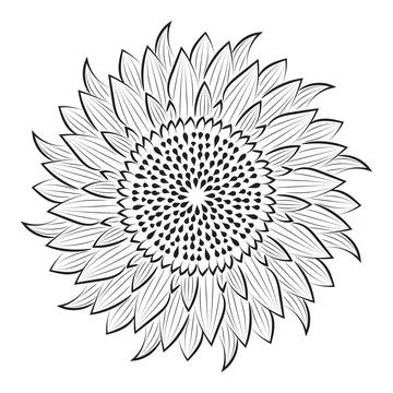Mandala Art design in circle. Illustrazione stock