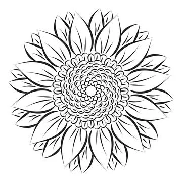 Mandala Art design in circle. Stock Illustration