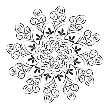 Mandala Art design in circle. Stock Illustration