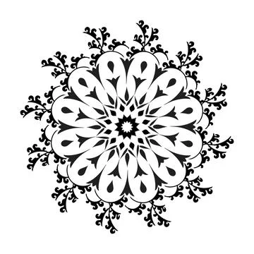 Mandala Art design in circle Illustrazione stock