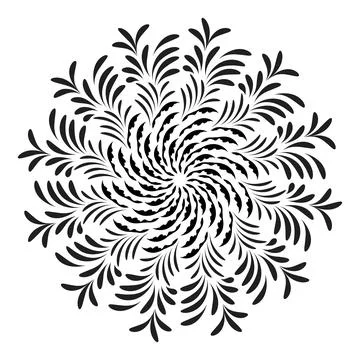 Mandala Art design in circle Stock Illustration