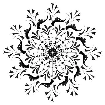 Mandala Art design in circle Stock Illustration