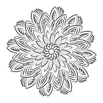 Mandala Art design in circle. Stock Illustration