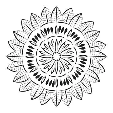 Mandala Art design in circle. Stock Illustration