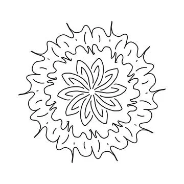 Mandala art in white background. Stock Illustration