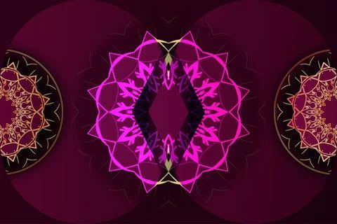 Mandala Artwork With Star Core And Mirrored Decorative Composition Stock Illustration