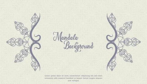 Mandala background with arabesque arabic style eastern arabic style for Weddi Stock Illustration