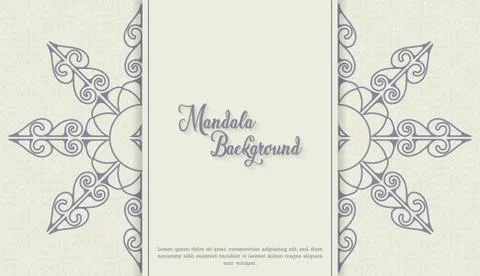 Mandala background with arabesque arabic style eastern arabic style for Weddi Stock Illustration