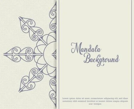 Mandala background with arabesque arabic style eastern arabic style for Weddi Stock Illustration