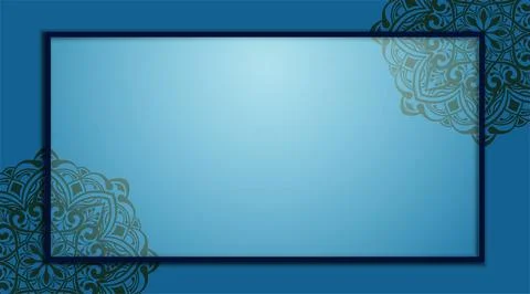 Mandala background, with frame Stock Illustration