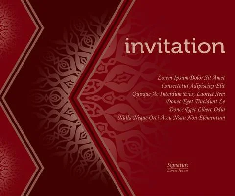 Mandala background invitation template Stock Illustration