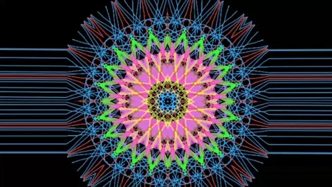 Mandala Background Kaleidoscope Background Loop Stock Footage 122057824