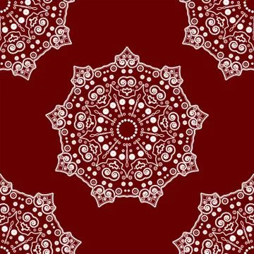 Mandala on background seamless pattern Stock Illustration