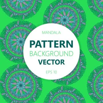 Mandala background. Vector vintage ethnic pattern for print. Islam, Arabic, I 스톡 일러스트