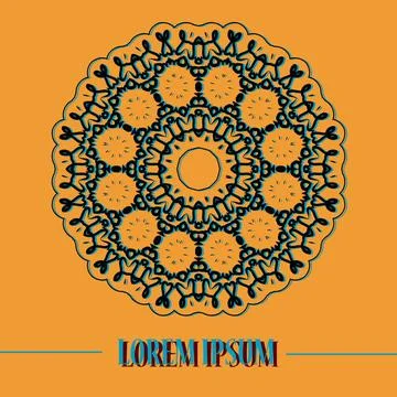 Mandala based oriental postcard Print Mandala based oriental postcard Prin... Stock Photos