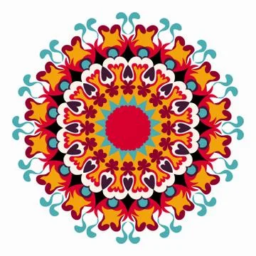 Mandala. beautiful Vintage elements. vector illustration Illustrazione stock