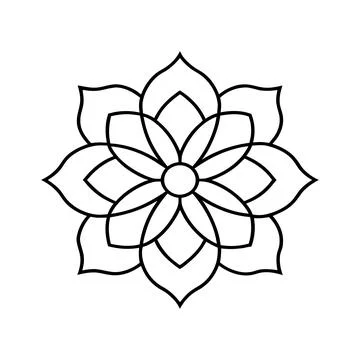 Mandala. Black and white decorative element. Picture for coloring. Decorati.. Stock Illustration