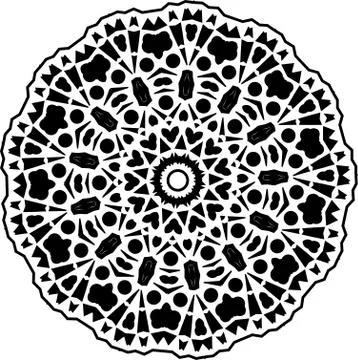 Mandala. Black and White Pattern. Vintage decorative elements. Hand drawn bac Stock Illustration