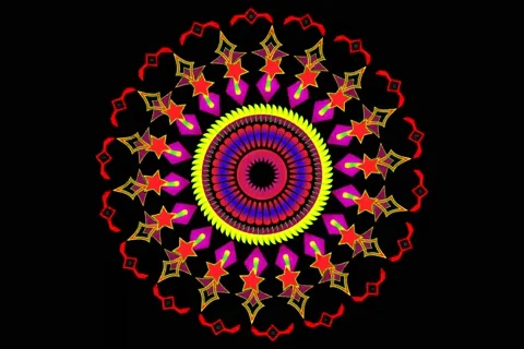 Mandala black Stock Footage 232735850