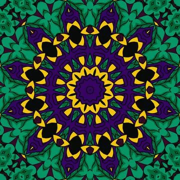 Mandala boho hand drawn seamless pattern vector illustration Illustrazione stock