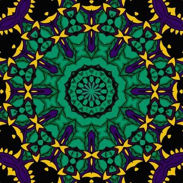 Mandala boho hand drawn seamless pattern vector illustration Illustrazione stock