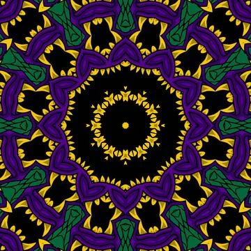 Mandala boho hand drawn seamless pattern vector illustration Stock Illustration