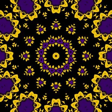 Mandala boho hand drawn seamless pattern vector illustration Illustrazione stock