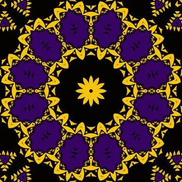 Mandala boho hand drawn seamless pattern vector illustration 스톡 일러스트
