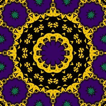 Mandala boho hand drawn seamless pattern vector illustration Illustrazione stock