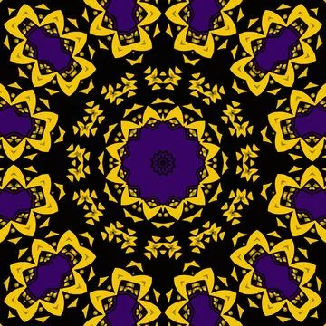 Mandala boho hand drawn seamless pattern vector illustration 스톡 일러스트