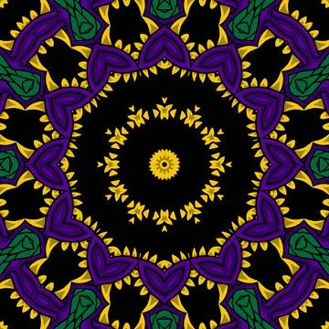 Mandala boho hand drawn seamless pattern vector illustration Illustrazione stock