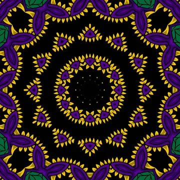 Mandala boho hand drawn seamless pattern vector illustration 스톡 일러스트