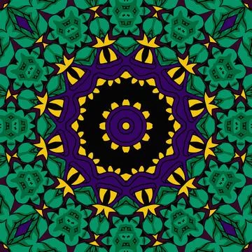 Mandala boho hand drawn seamless pattern vector illustration 스톡 일러스트