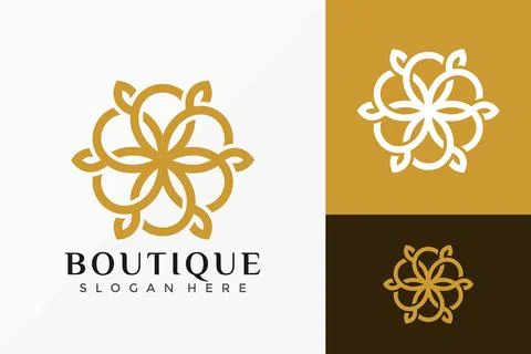 Mandala Boutique Logo Vector Design. Abstract emblem, designs concept, logos, Stock Illustration