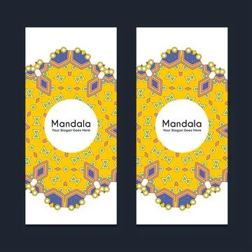 Mandala brochure design vector Stock-Illustration